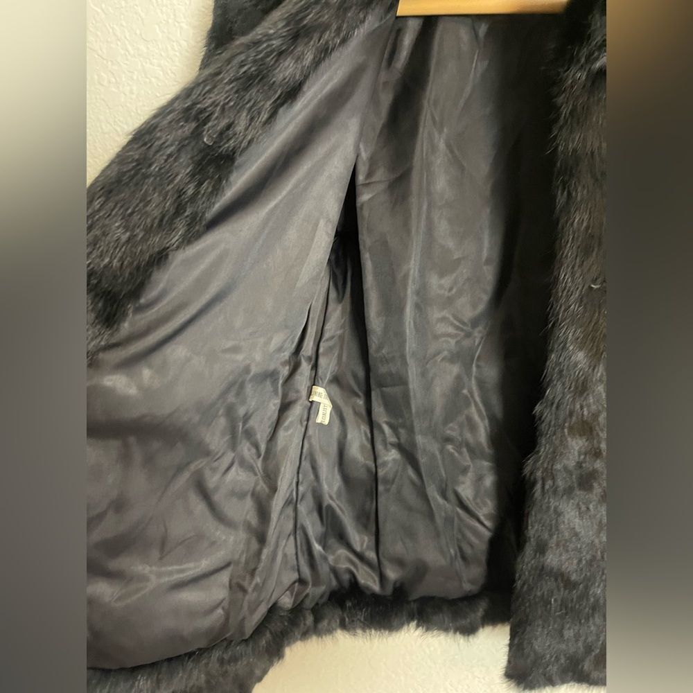 Vintage Black Fur Jacket - Picture 4 of 7